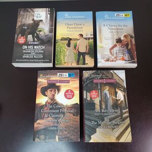Lot of 5 Books - Love Inspired Inspirational Romance / Romantic Suspense Novels